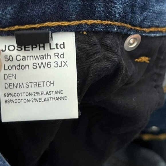 Joseph Den High Rise Straight Jeans Women’s Size 28 Medium Wash Button Fly - Picture 12 of 13